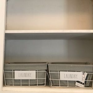 COPY - Rae Dunn Laundry Baskets White Gray